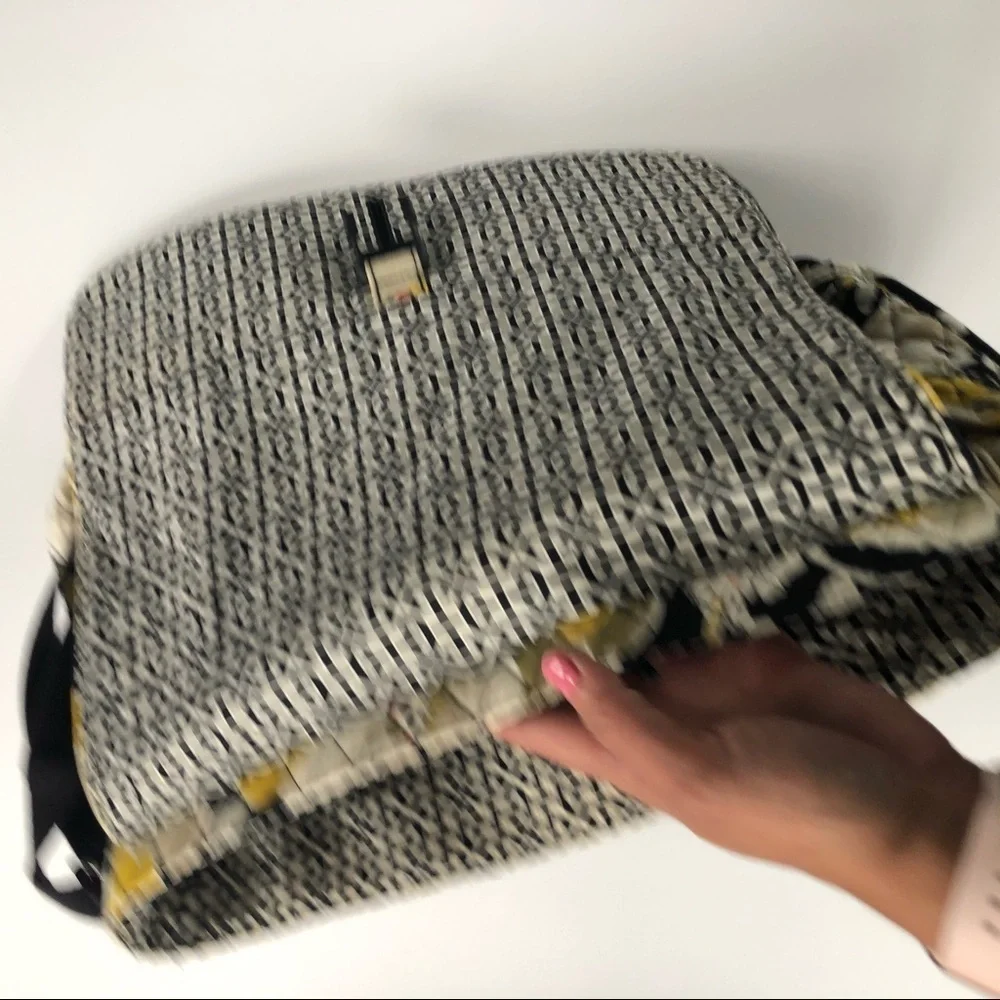 Vera Bradley Black and Yellow Laptop Bag. Laptop Floral Computer Bag